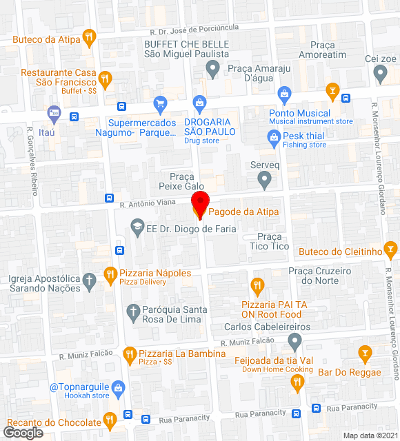 Mapa da localização