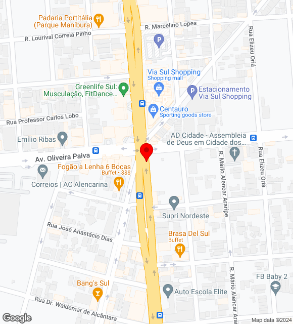 Mapa da localização