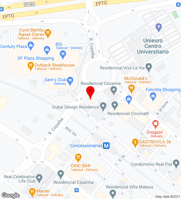 Mapa da localização