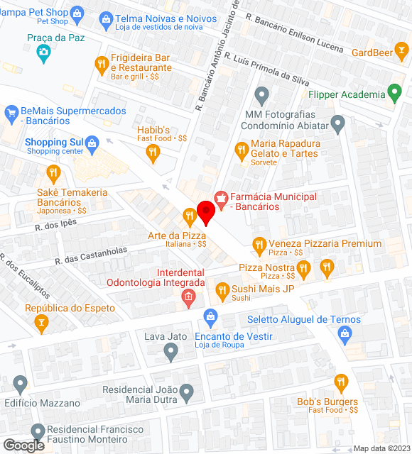 Mapa da localização