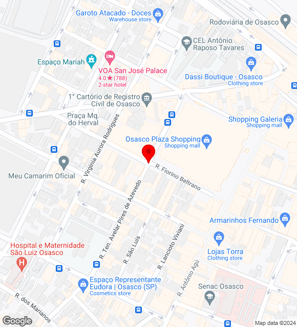 Mapa da localização