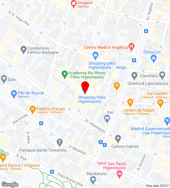 Mapa da localização