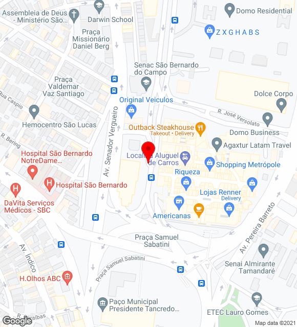 Mapa da localização