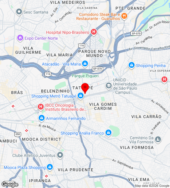 Mapa da localização