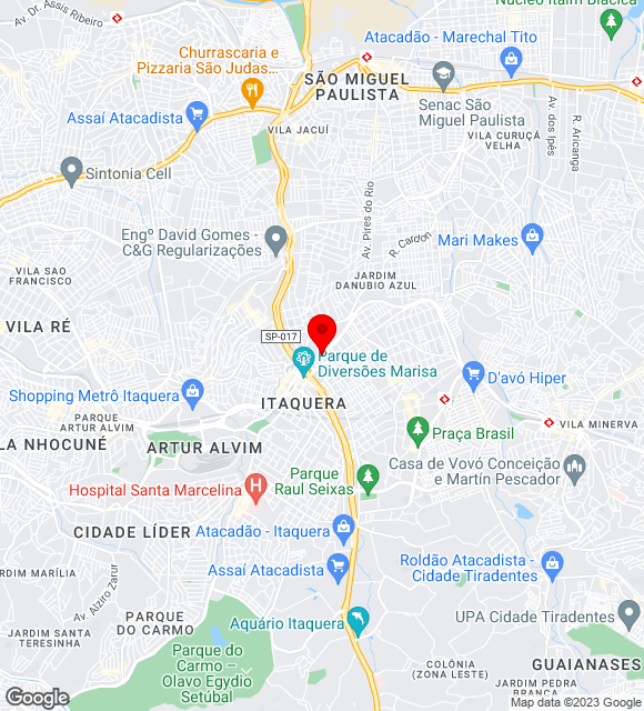 Mapa da localização