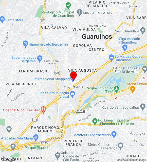 Mapa da localização