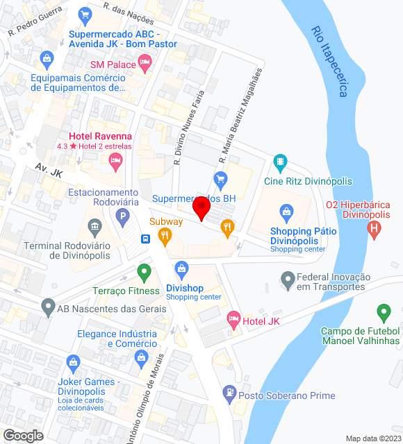 Mapa da localização