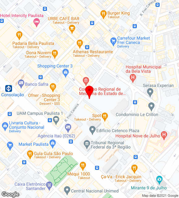 Mapa da localização