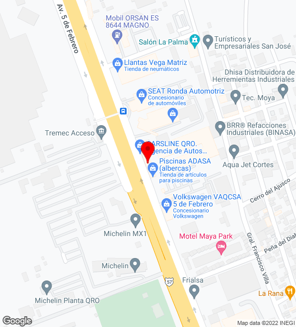 Mapa da localização