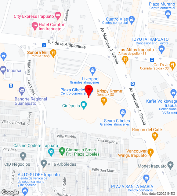 Mapa da localização