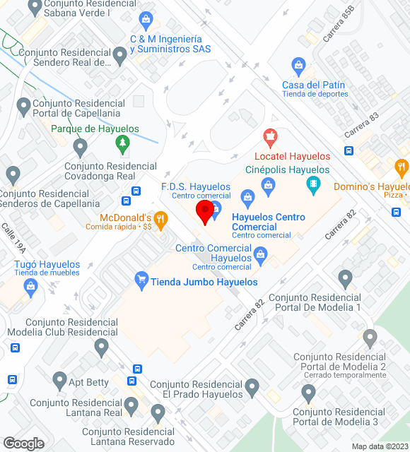 Mapa da localização