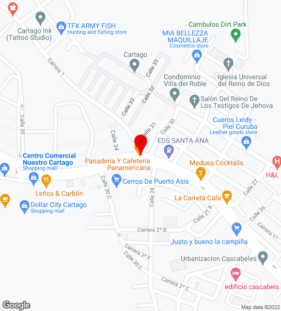 Mapa da localização