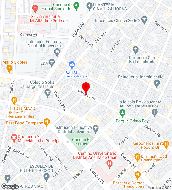 Mapa da localização
