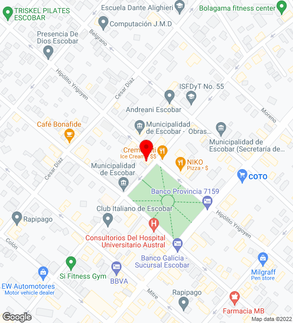 Mapa da localização