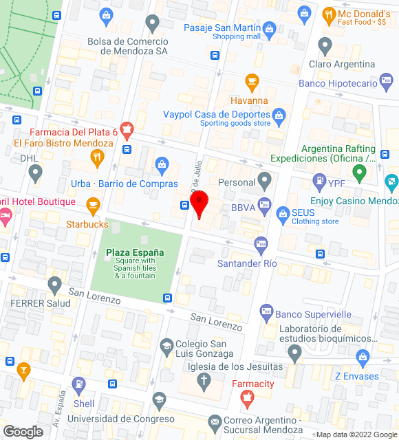 Mapa da localização