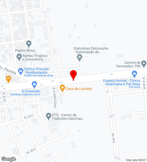 Mapa da localização