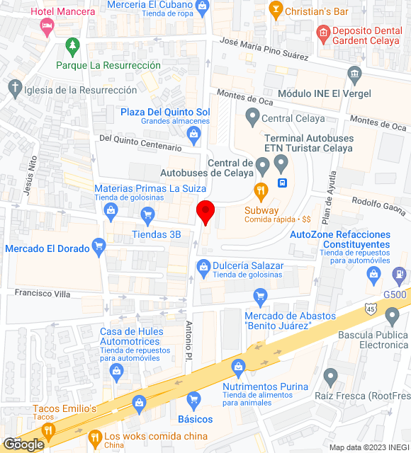 Mapa da localização