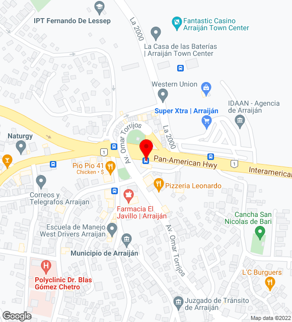 Mapa da localização