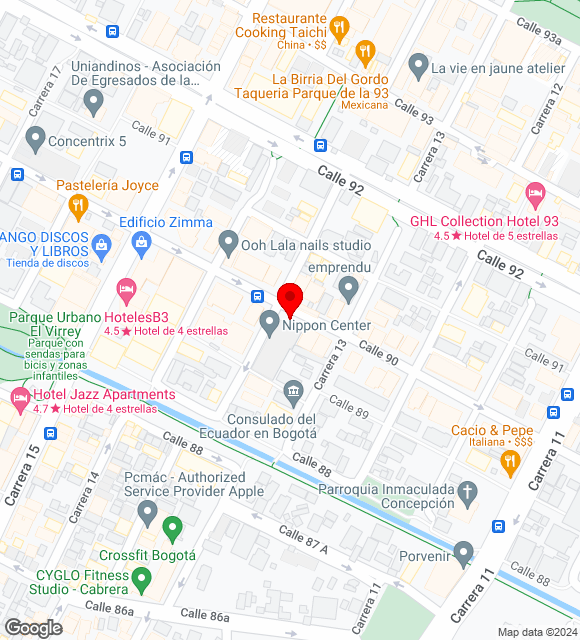 Mapa da localização