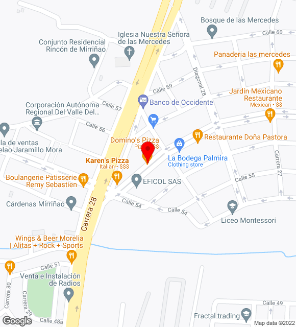 Mapa da localização
