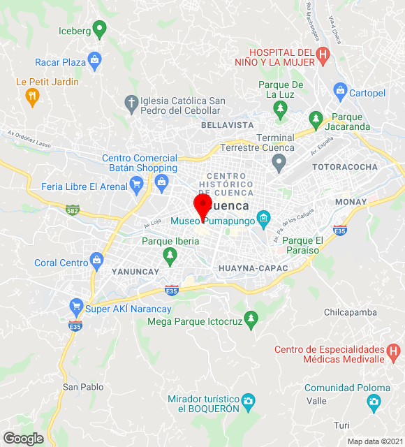 Mapa da localização
