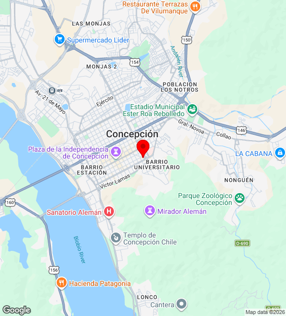 Mapa da localização