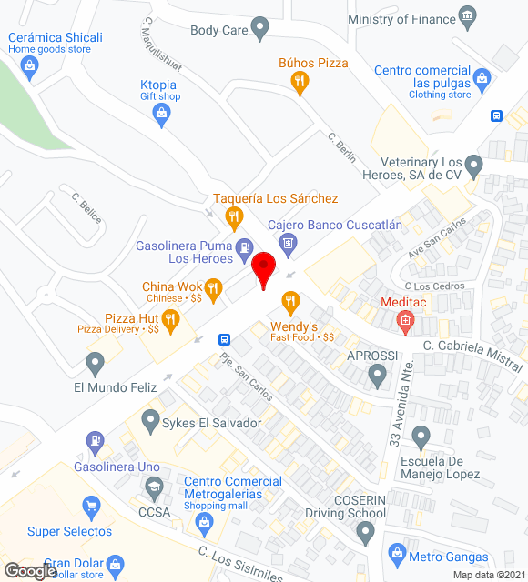 Mapa da localização
