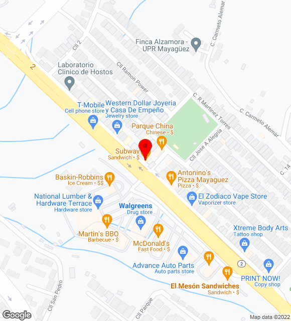 Mapa da localização