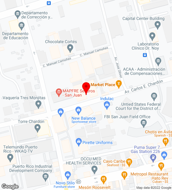 Mapa da localização