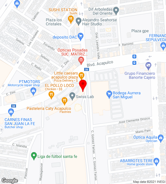 Mapa da localização