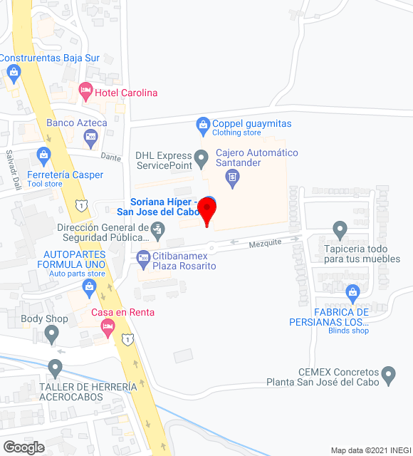 Mapa da localização