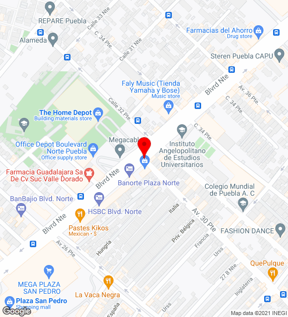 Mapa da localização