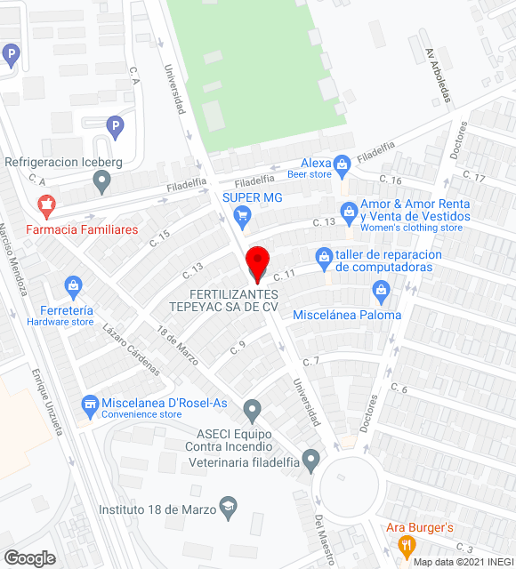 Mapa da localização