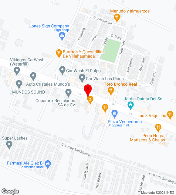 Mapa da localização