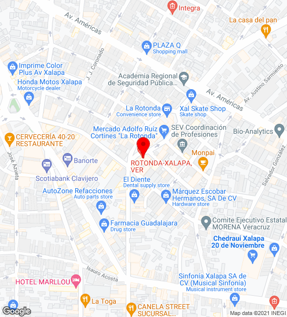 Mapa da localização