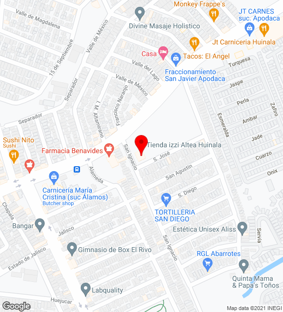 Mapa da localização