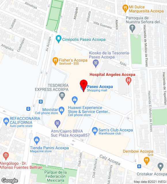 Mapa da localização