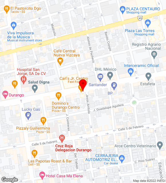 Mapa da localização