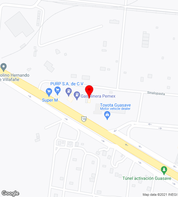 Mapa da localização