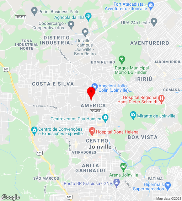 Mapa da localização
