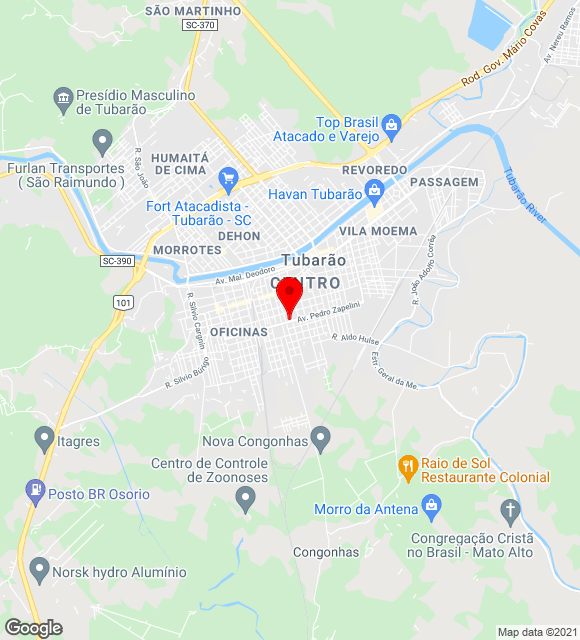 Mapa da localização