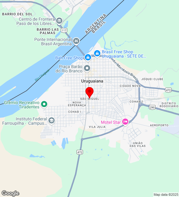 Mapa da localização