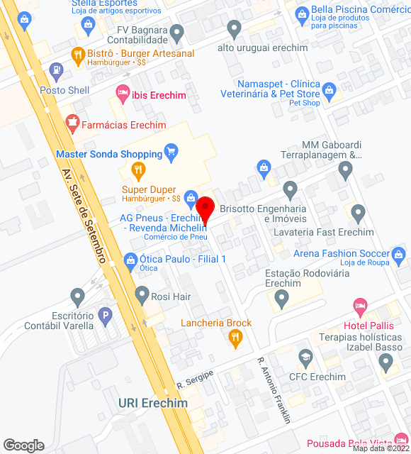 Mapa da localização