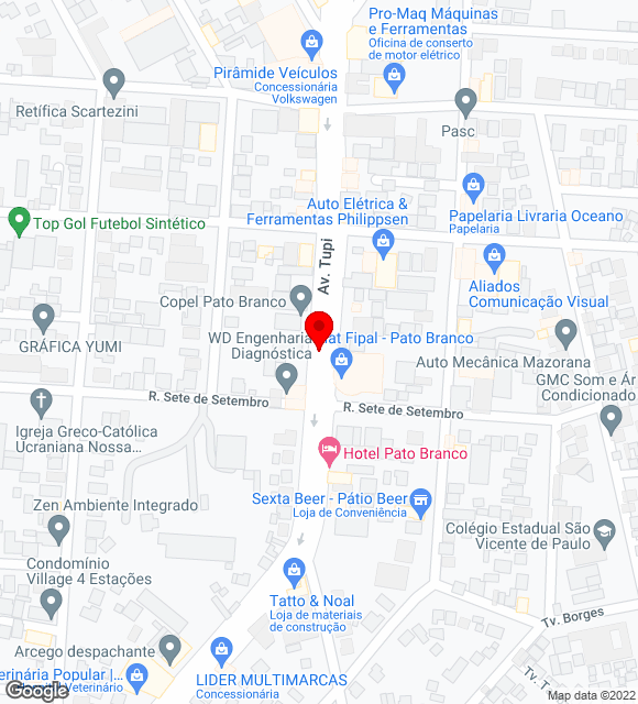 Mapa da localização