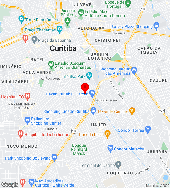 Mapa da localização