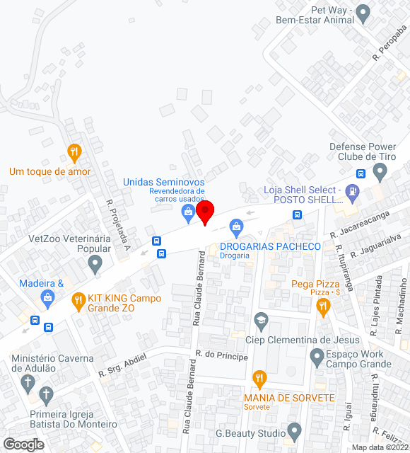 Mapa da localização
