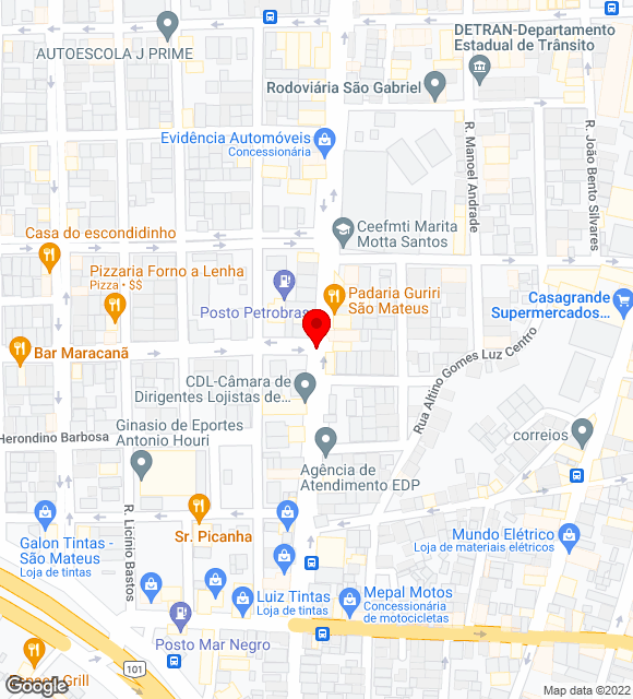 Mapa da localização
