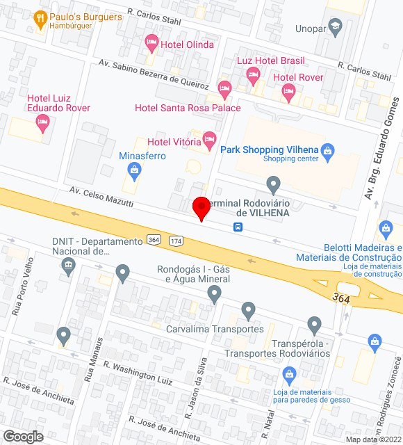 Mapa da localização