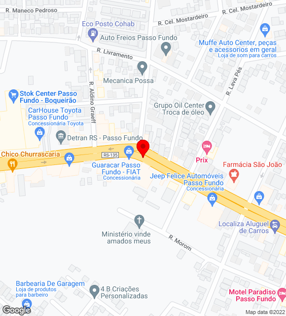 Mapa da localização