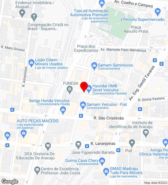 Mapa da localização